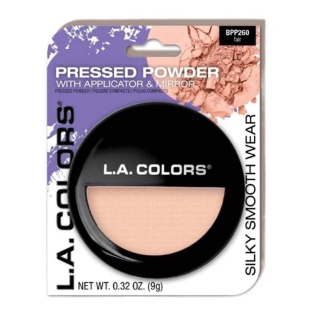 L.A. COLORS Pressed Powder with Applicator & Mirror - Beige